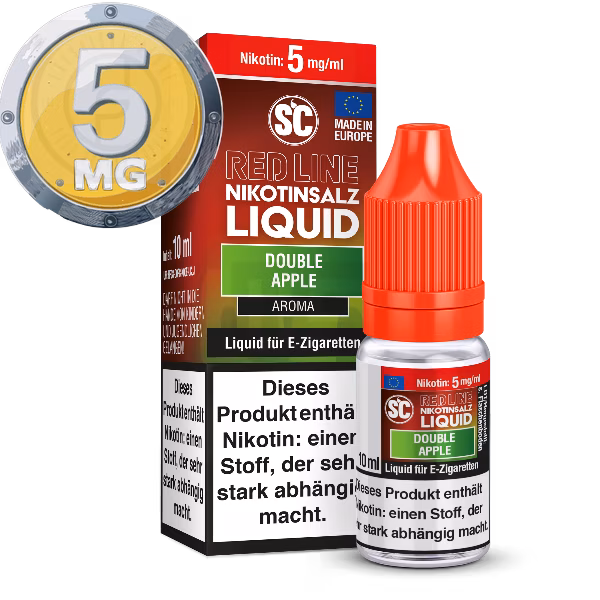 SC - Red Line - Double Apple - Nikotinsalz Liquid - 10ml - 5mg