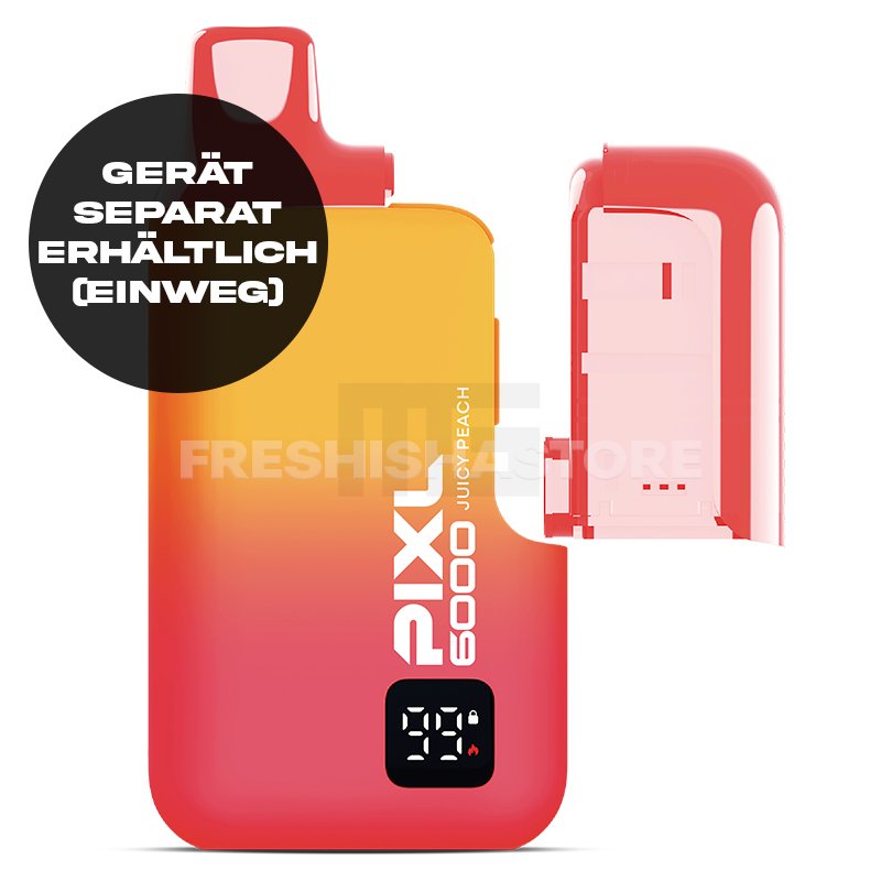 PIXL - 6000 - Nachfüllbehälter - Juicy Peach - 10ml - 20mg