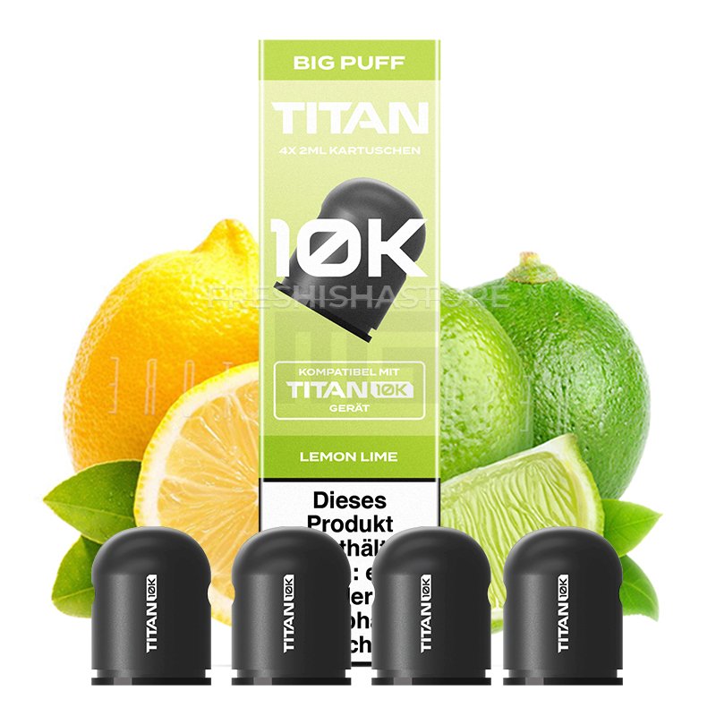 TITAN - 10K - Nachfüll-Kartuschen - Lemon Lime - 4x2ml - 20mg