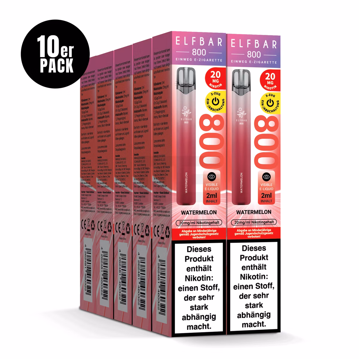 Elfbar - 800 - Einweg E-Zigarette - 20mg - CP - Watermelon