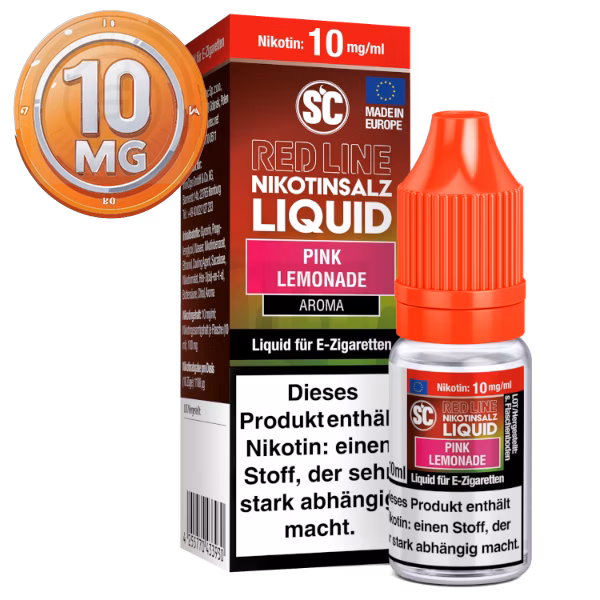 SC - Red Line - Pink Lemonade - Nikotinsalz Liquid - 10ml - 10mg