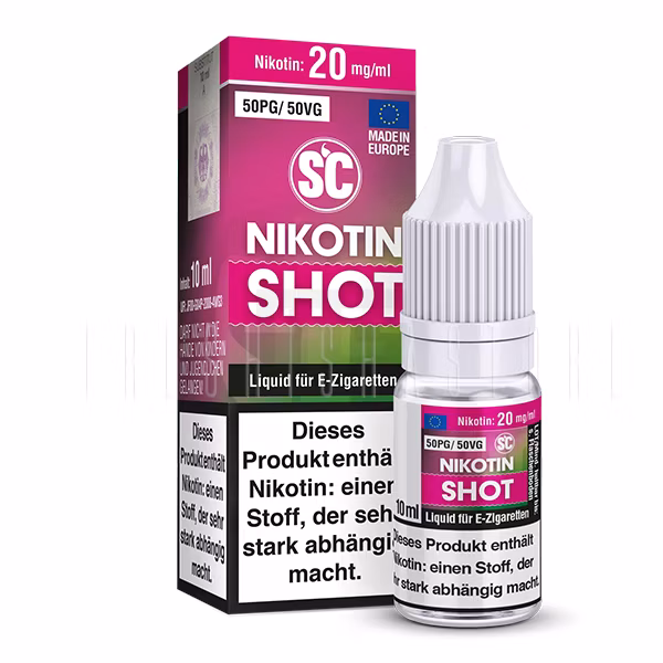SC Nikotin Shot - 20mg - 10ml - 50/50 - mit Steuerbanderole
