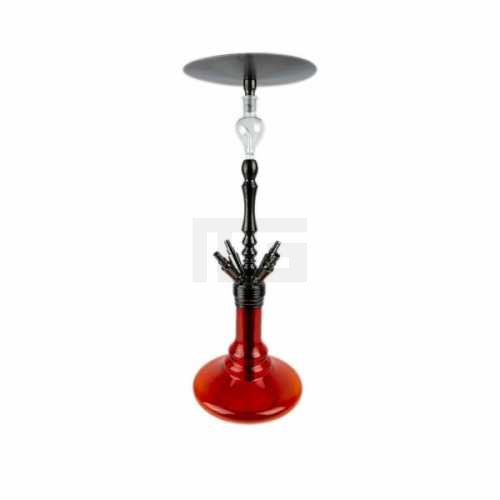 Shisha-Wasserpfeife-INVI-Tesseract-Edelstahl-Gun-Metal-Rot-freshisha-store