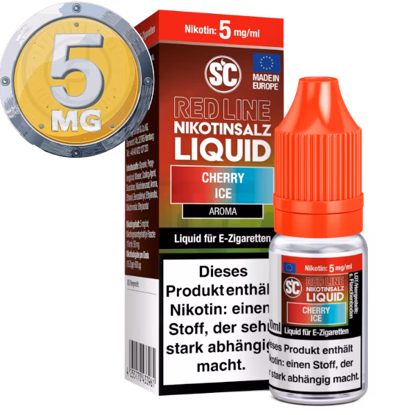 SC - Red Line - Cherry Ice - Nikotinsalz Liquid - 10ml - 5mg