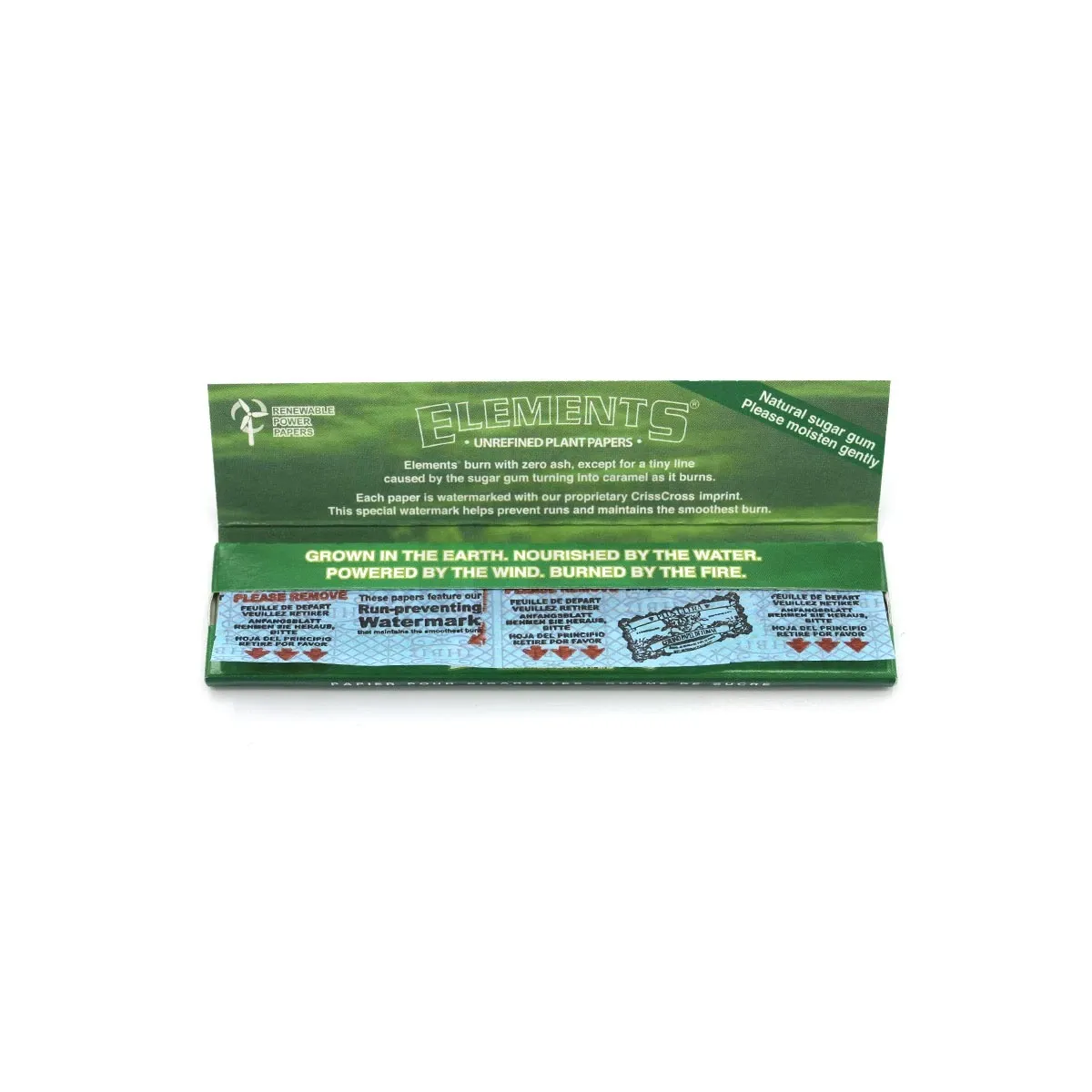 Elements Papers - Grün - King Size Slim - Blättchen - 32 Blättchen