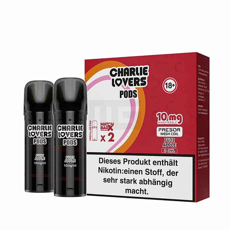 Charlie Lovers - Prefilled Pods - 2ml - 2er Pack - Fuji Apple 10mg