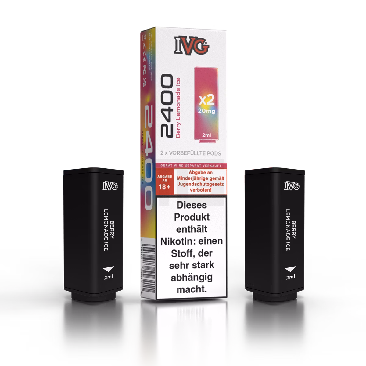 IVG - 2400 - Prefilled Pod - 2ml - 2er Pack - Berry Lemonade Ice IVG - 2400 - Prefilled Pod - 2ml - 2er Pack - Berry Lemonade Ice