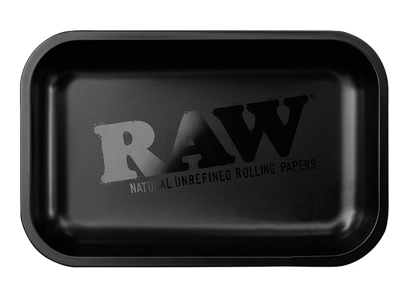 RAW - Rolling Tray - Drehunterlage Metall - Murdered - Black Matte - 27,5 x 17,5 cm