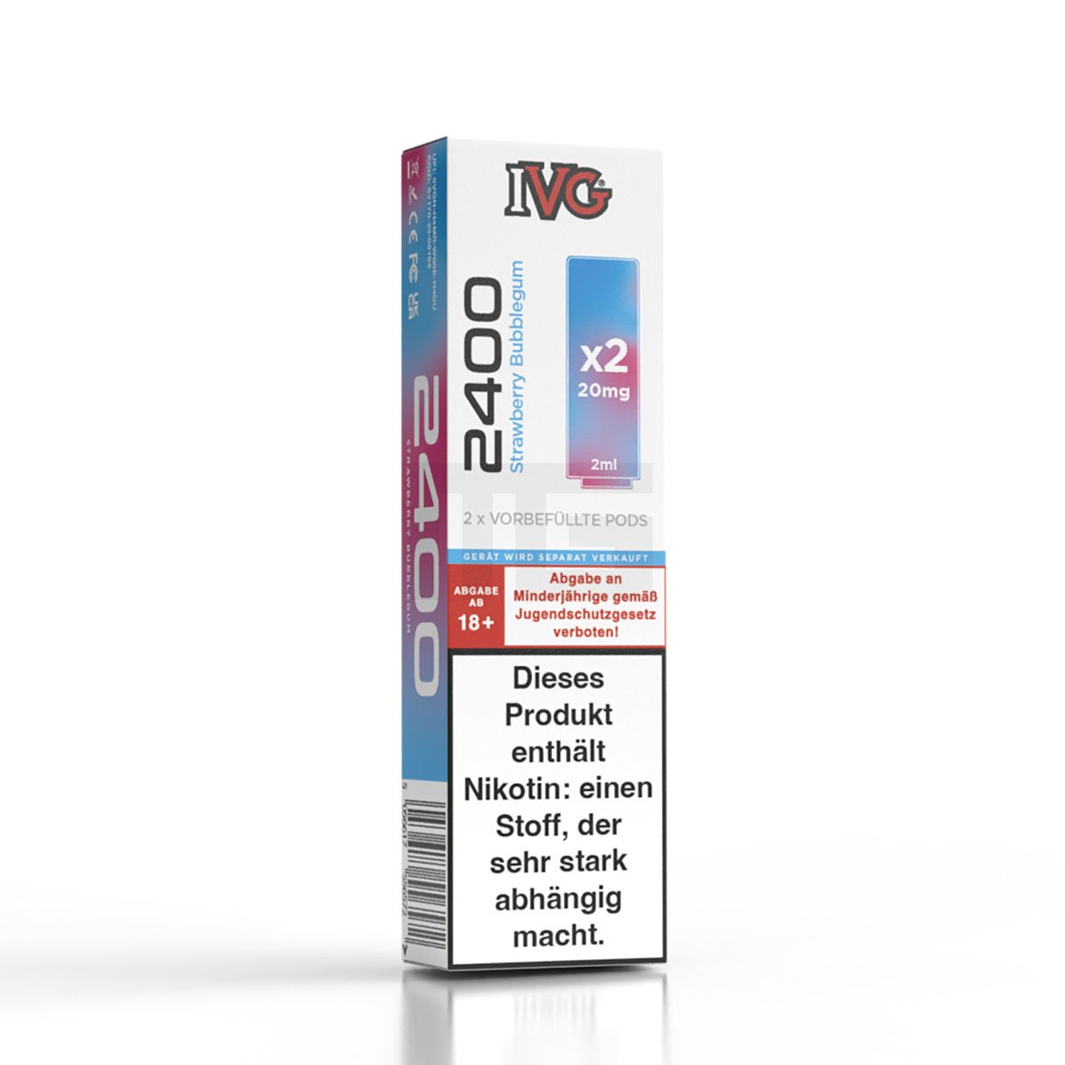 IVG - 2400 - Prefilled Pod - Strawberry Bubblegum - 2ml - 2er Pack