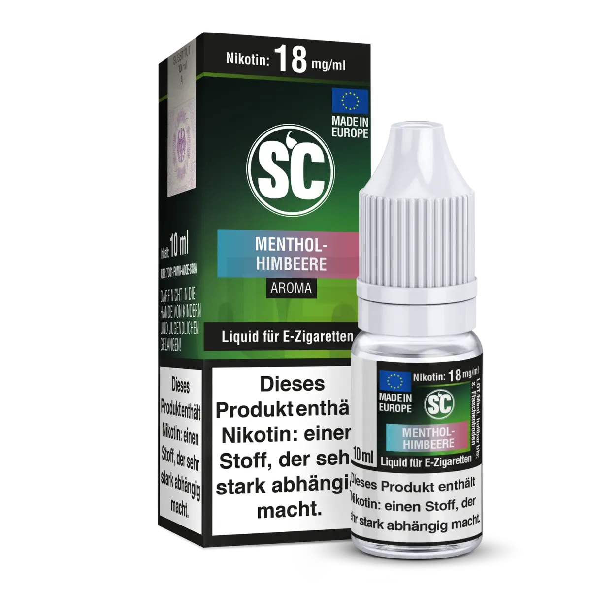 SC - Menthol Himbeere - Nikotin Liquid - 10ml - 12mg