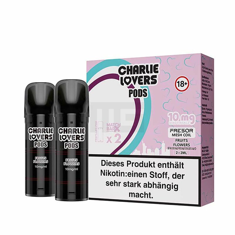 Charlie Lovers - Prefilled Pods - 2ml - 2er Pack - Fruit Flowers 10mg