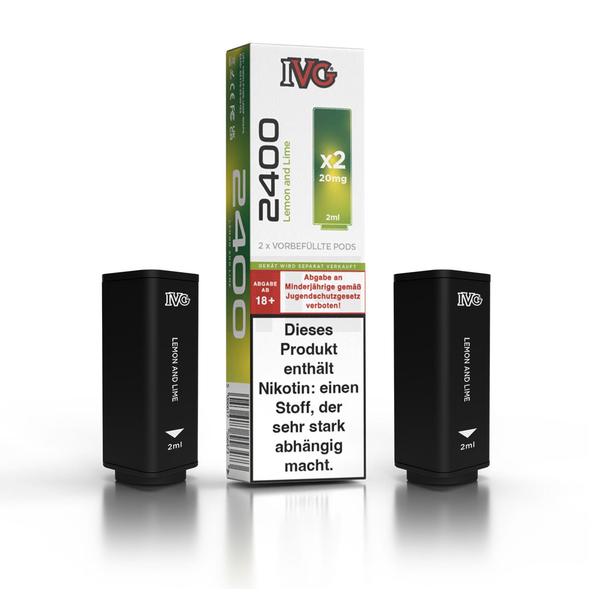 IVG - 2400 - Prefilled Pod - Lemon and Lime - 2ml - 2er Pack