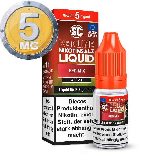 SC - Red Line - Red Mix - Nikotinsalz Liquid - 10ml - 5mg