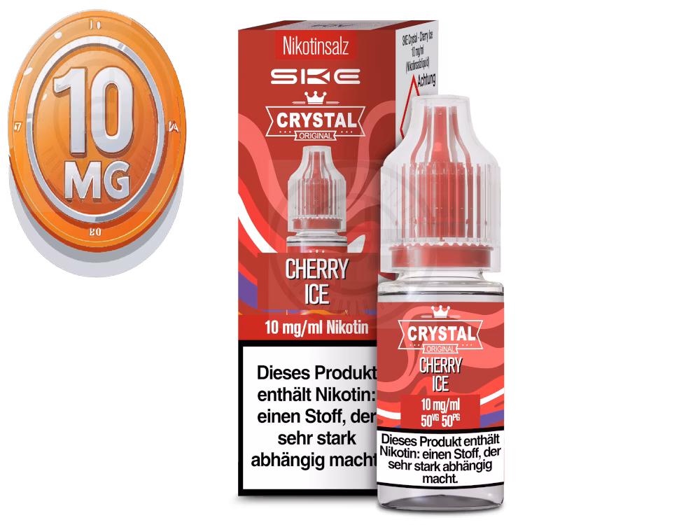 SKE - Crystal Liquid - Cherry Ice - Nikotinsalz Liquid - 10ml - 10mg