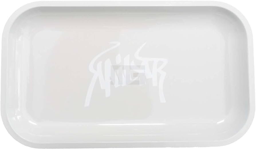 Kailar - Rolling Tray - Drehunterlage Metall - Weiß - 27 x 16,5