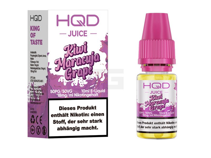 HQD - Juice - Kiwi Maracuja Grape - Nikotinsalz Liquid - 10ml - 18mg