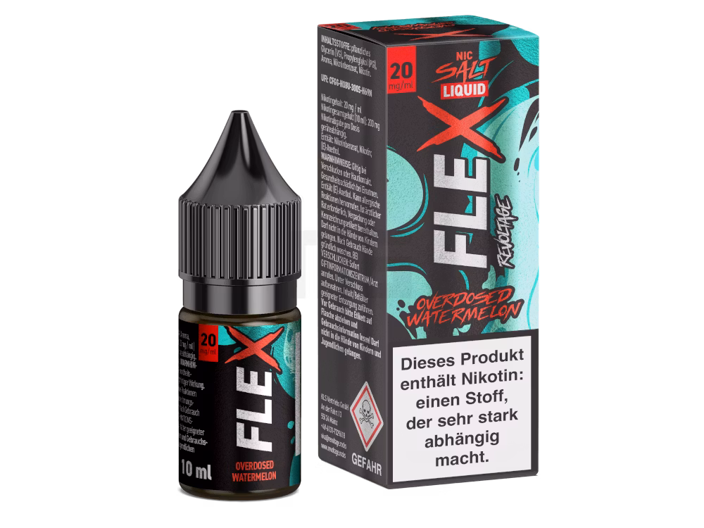 Revoltage - FLEX - Watermelon - Overdosed - Nikotinsalz Liquid - 10ml - 20mg