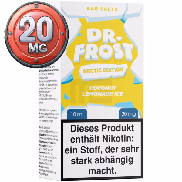 Dr. Frost - Coconut Lemonade Ice - Nikotinsalz Liquid 10ml 20mg