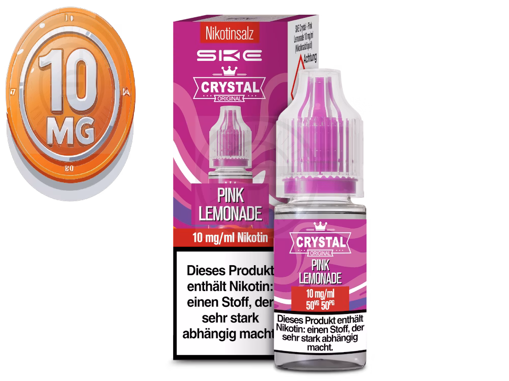 SKE - Crystal Liquid - Pink Lemonade - Nikotinsalz Liquid - 10ml - 10mg