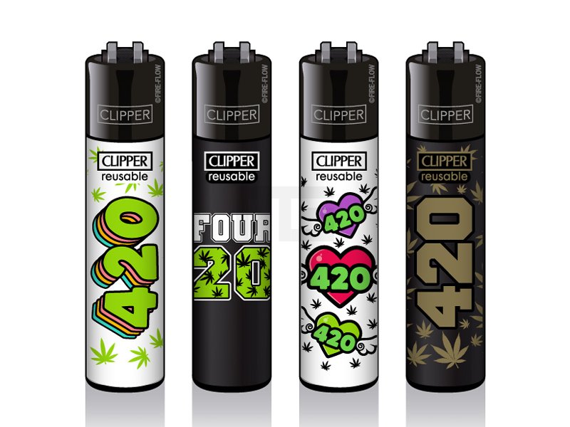 Clipper - Feuerzeug - 420 Collection - 1v4 - wiederverwendbar