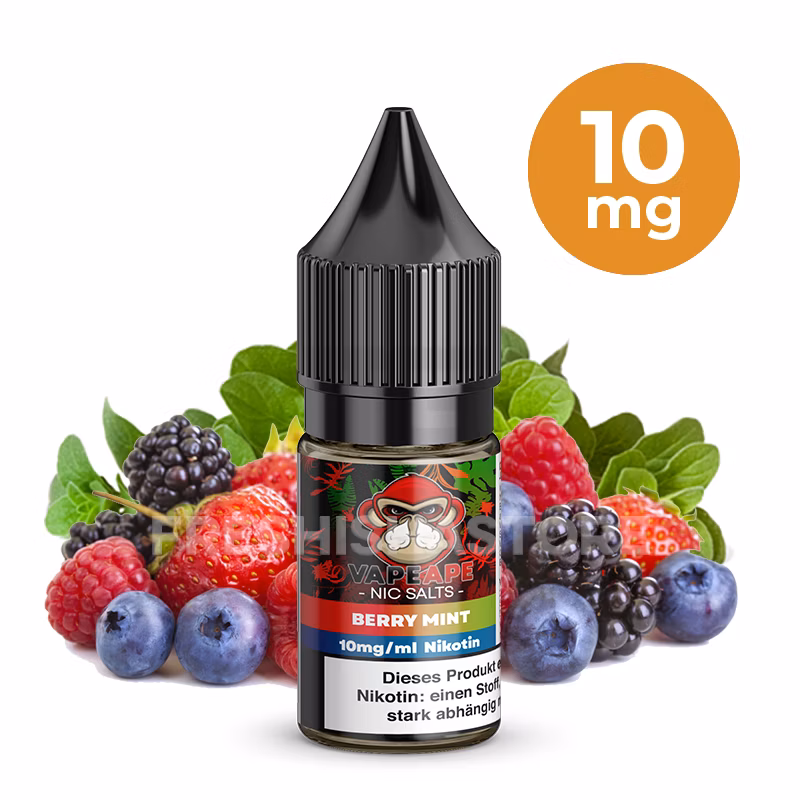 VapeApe - Berry Mint - Nikotinsalz-Liquid - 10ml - 10mg