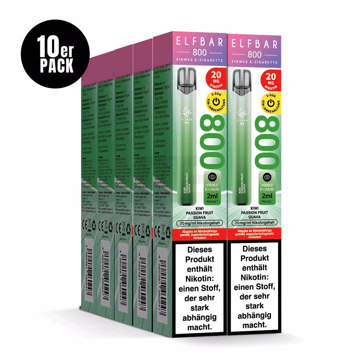 Elfbar - 800 - Einweg E-Zigarette - 20mg - CP - Kiwi Passion Fruit Guava