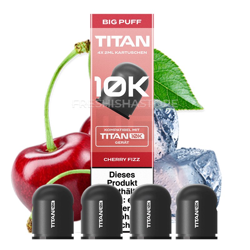 TITAN - 10K - Nachfüll-Kartuschen - Cherry Fizz - 4x2ml - 20mg