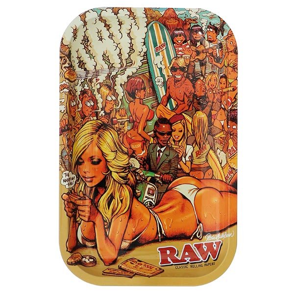 Rolling Tray - Drehunterlage Metall - Summer - 27,5 x 17,5