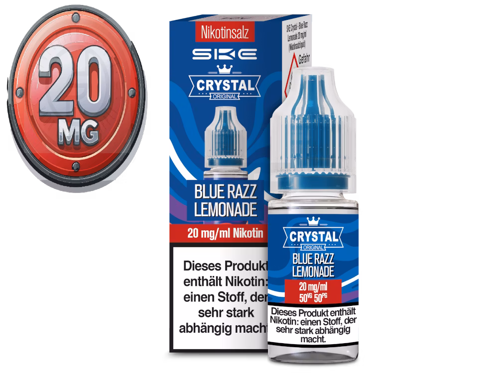 SKE - Crystal Liquid - Blue Razz Lemonade - Nikotinsalz Liquid - 10ml - 20mg