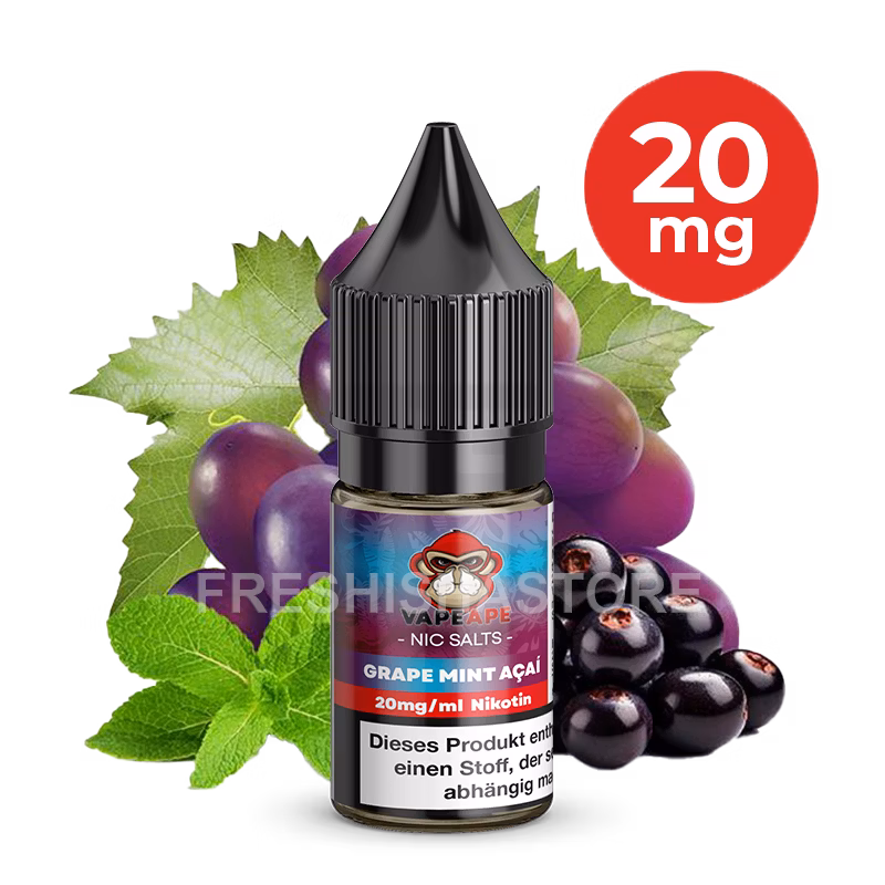 VapeApe - Grape Mint Acai - Nikotinsalz-Liquid - 10ml - 20mg