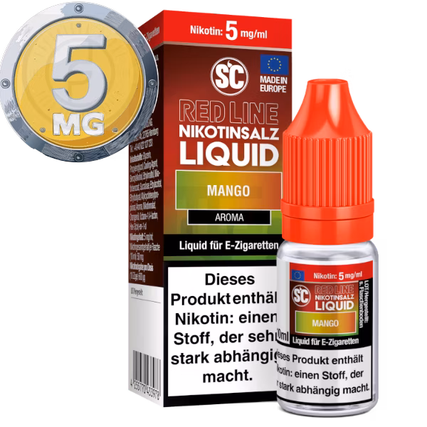 SC - Red Line - Mango - Nikotinsalz Liquid - 10ml - 5mg