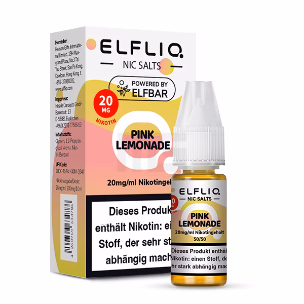 Elfbar - ElfLiq - 10ml - Pink Lemonade | Nikotinsalz-Stärke : 20mg