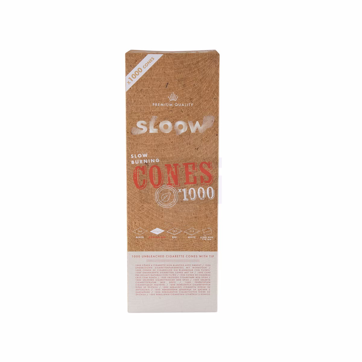 SLOOW – Unbleached Cones – 1000 Stück – Naturbelassen & fertig gedreht