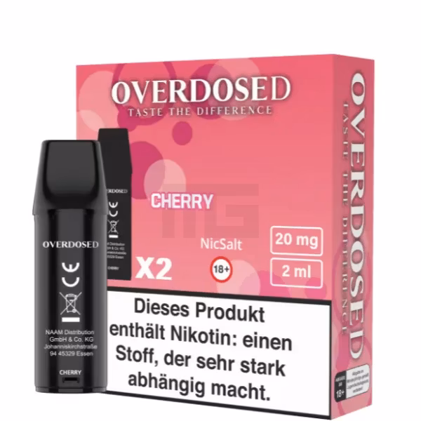 Overdosed - Prefilled Pod - Cherry - 2ml - 2er Pack