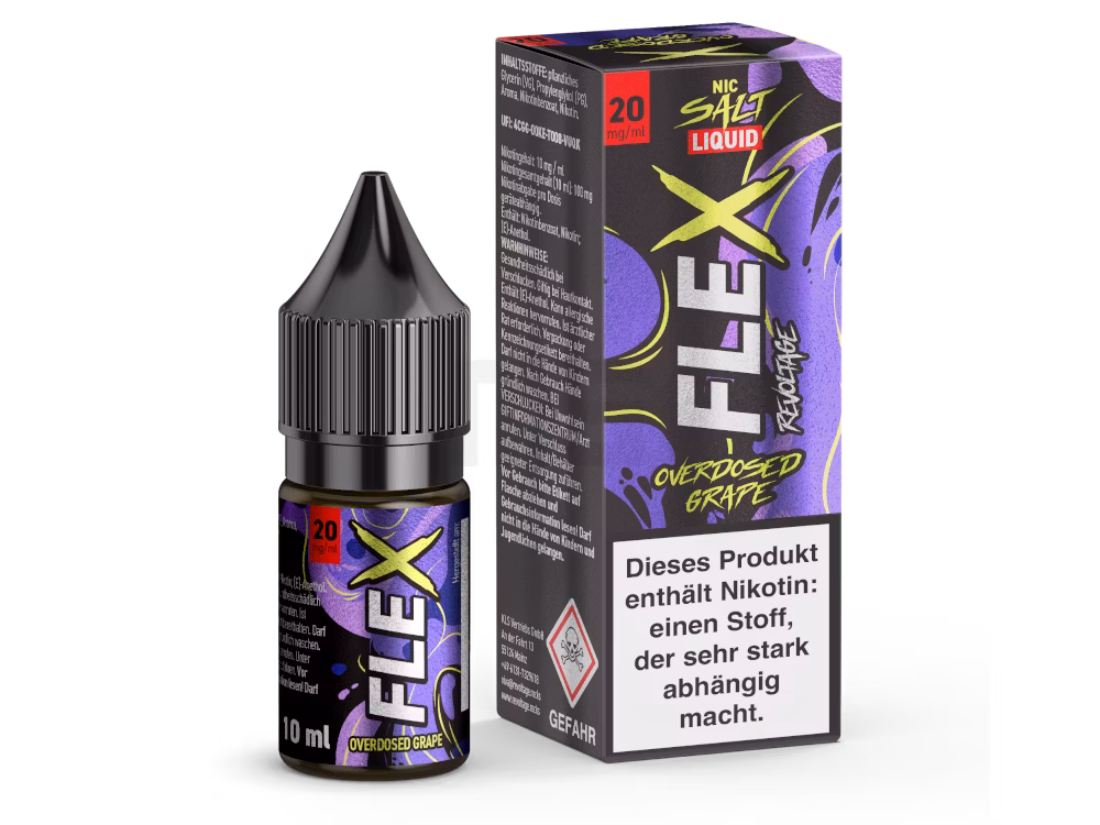Revoltage - FLEX - Grape - Overdosed - Nikotinsalz Liquid - 10ml - 20mg