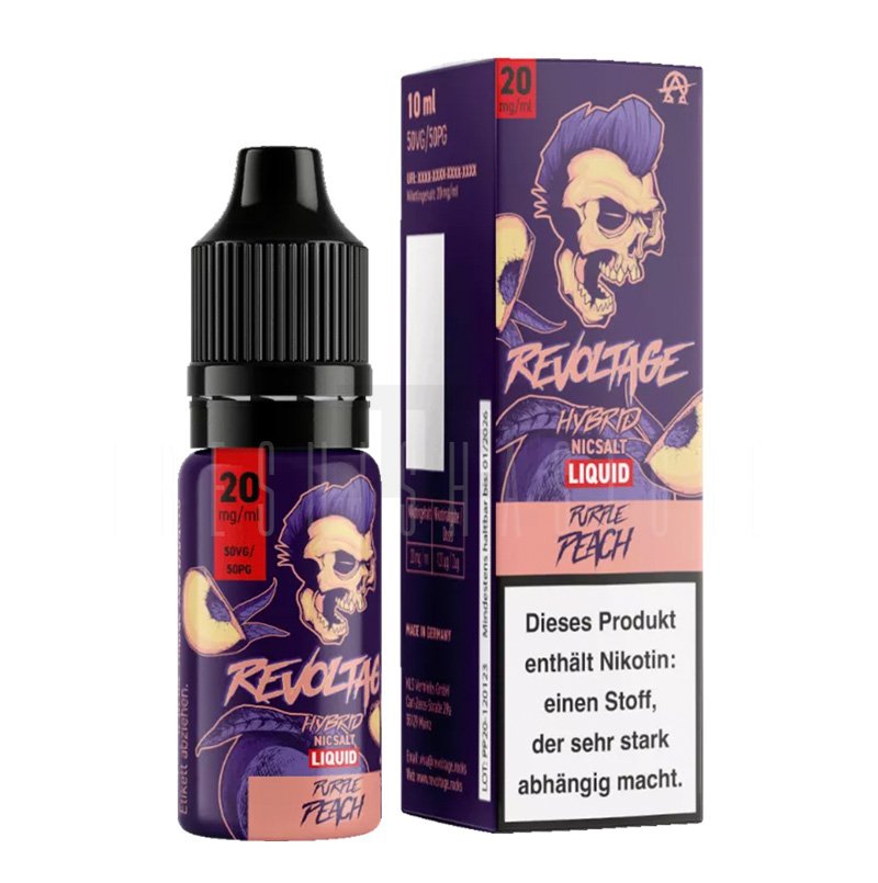 Revoltage - Purple Peach - Nikotinsalz Liquid - 10ml - 20mg