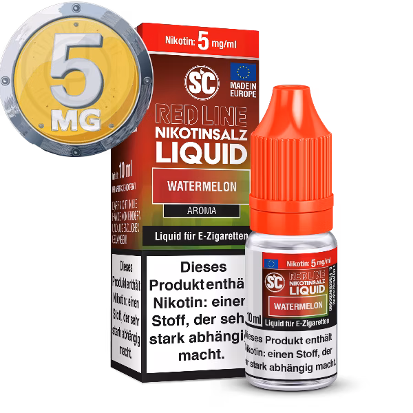 SC - Red Line - Watermelon - Nikotinsalz Liquid - 10ml - 5mg