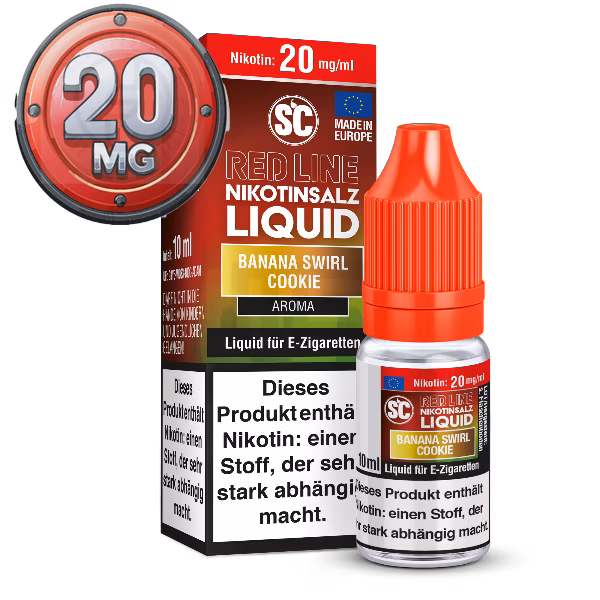 SC - Red Line - Banana Swirl Cookie - Nikotinsalz Liquid - 10ml - 20mg