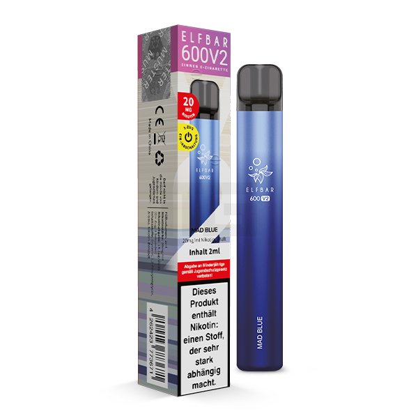 Elf Bar 600 V2 - Einweg E-Zigarette - Mad Blue - 20mg