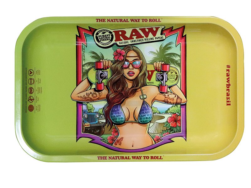 RAW - Rolling Tray - Drehunterlage Metall - Brazil 2 - Limited Edition - 27,5 x 17,5