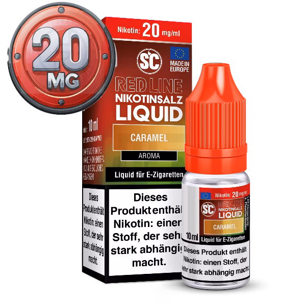 SC - Red Line - Caramel - Nikotinsalz Liquid - 10ml - 20mg