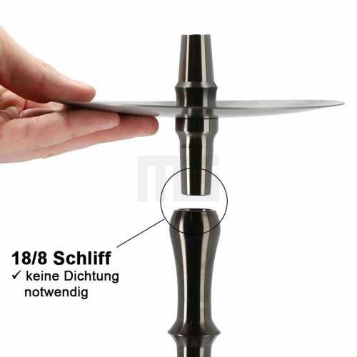 Invi Shisha Paradox Edelstahl Gun Metal Bottom Red, Schwert, Waffe, Klinge, Dolch, Messer