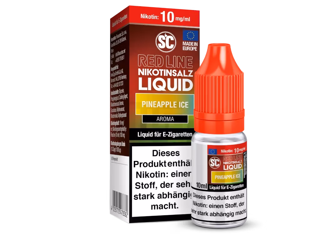 SC Red Line - Nikotinsalzliquid - 10ml - Pineapple Ice - 10mg SC Red Line - Nikotinsalzliquid - 10ml - Pineapple Ice - 10mg