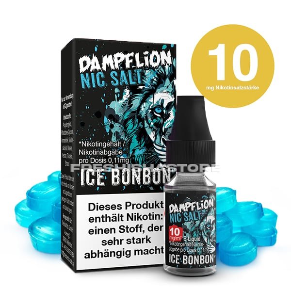 dampflion-intense-ice-bonbon-10ml-10mg1 Dampflion - Intense - Ice Bonbon - Nikotinsalz Liquid - 10ml - 10mg