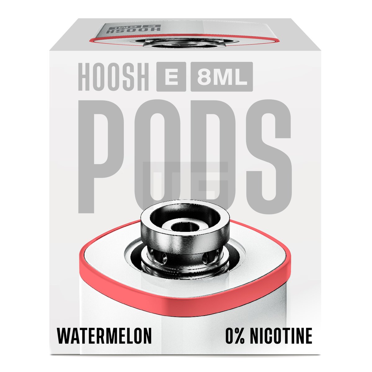 Hoosh - E-Shisha - Prefilled Pod - Pink Kiss | Nikotinstärke : 0mg | Tank : 8ml | Paketgröße : 1er Packung