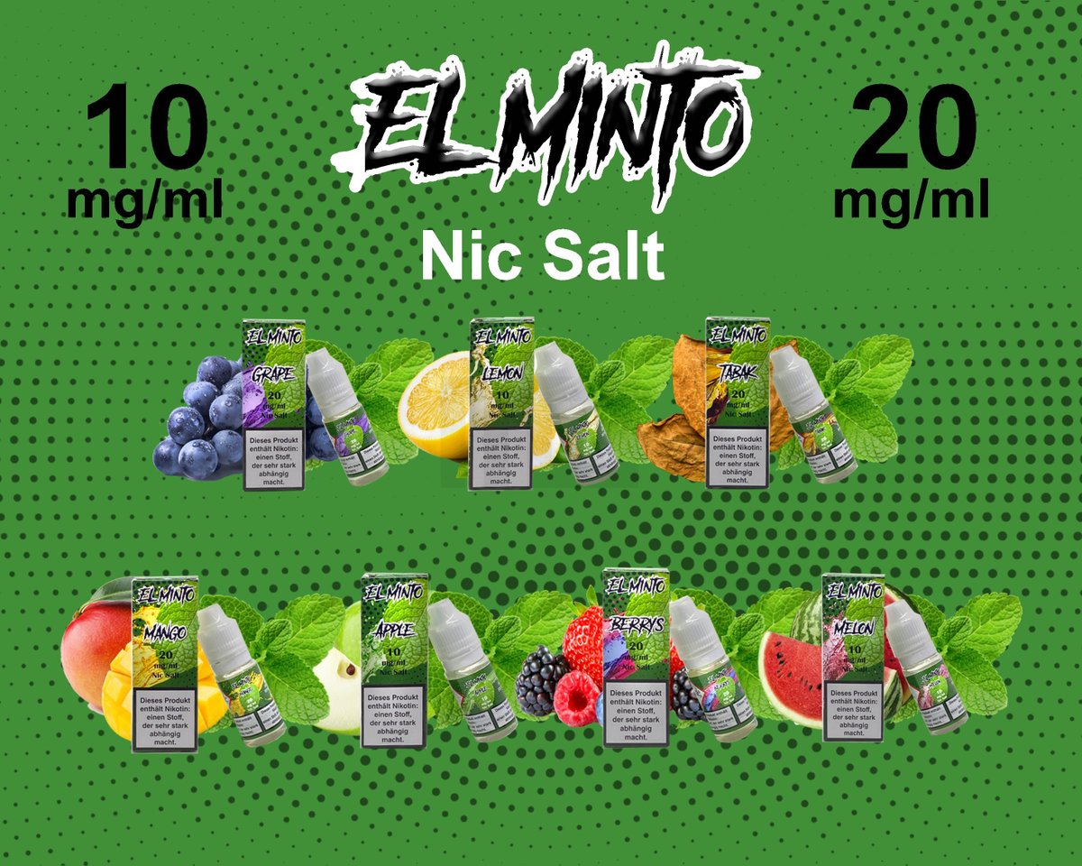 El Minto - Nikotinsalzliquids - 10ml - Melon - 10mg El Minto - Nikotinsalzliquids - 10ml - Melon - 10mg