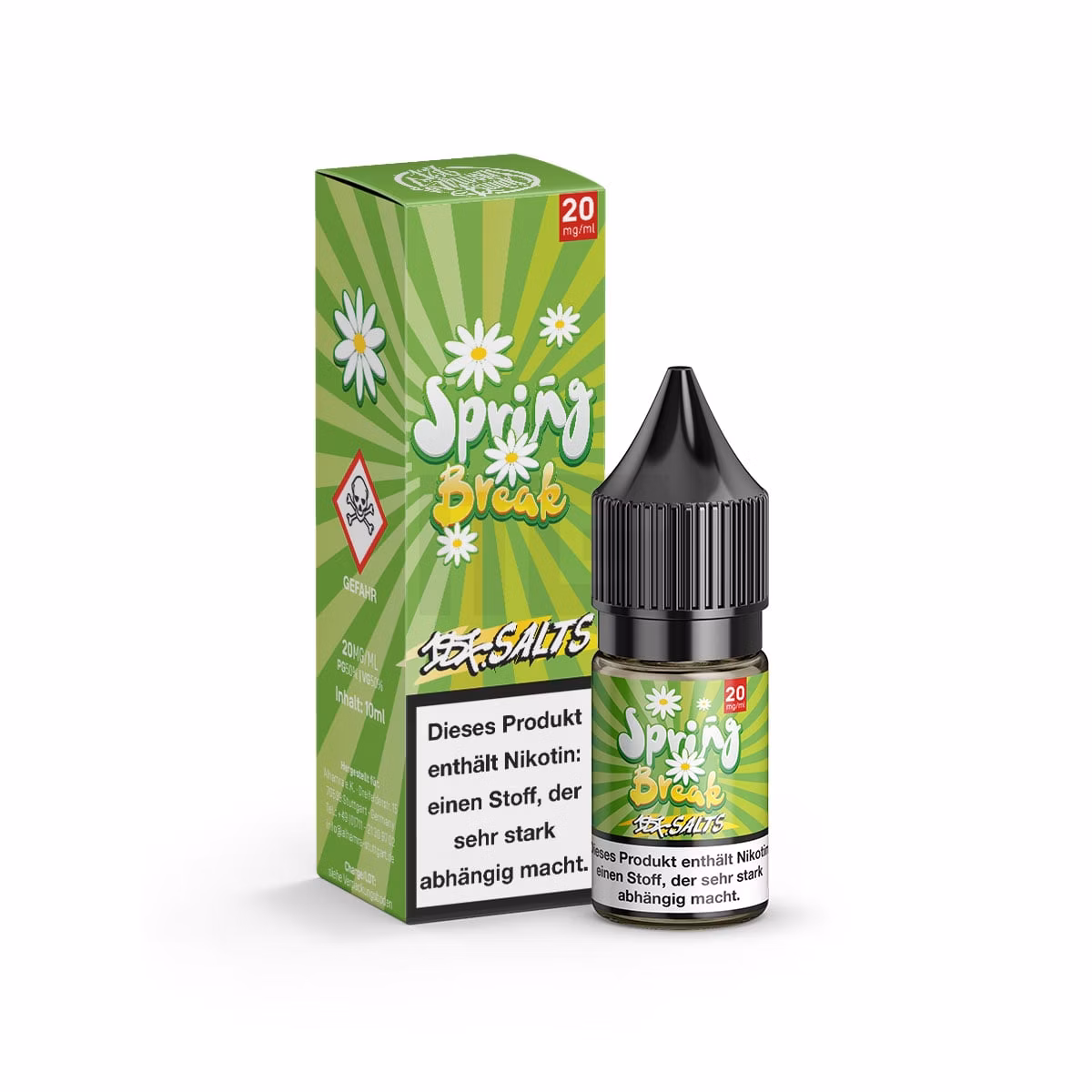 187 Straßenbande - Nikotinsalz-Liquids - 10ml - Spring Break | Nikotinsalz-Stärke : 20mg | Paketgröße : 1er Packung
