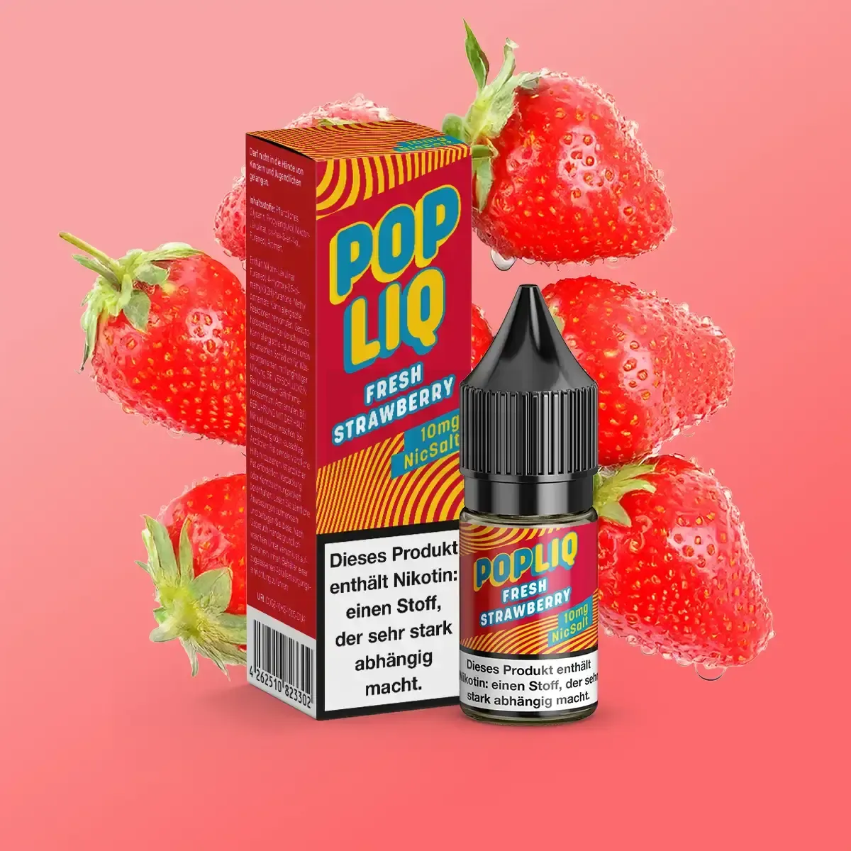 PopLiq Nikotinsalz-Liquid Fresh Strawberry 10ml 10mg PopLiq Nikotinsalz-Liquid Fresh Strawberry 10ml 10mg