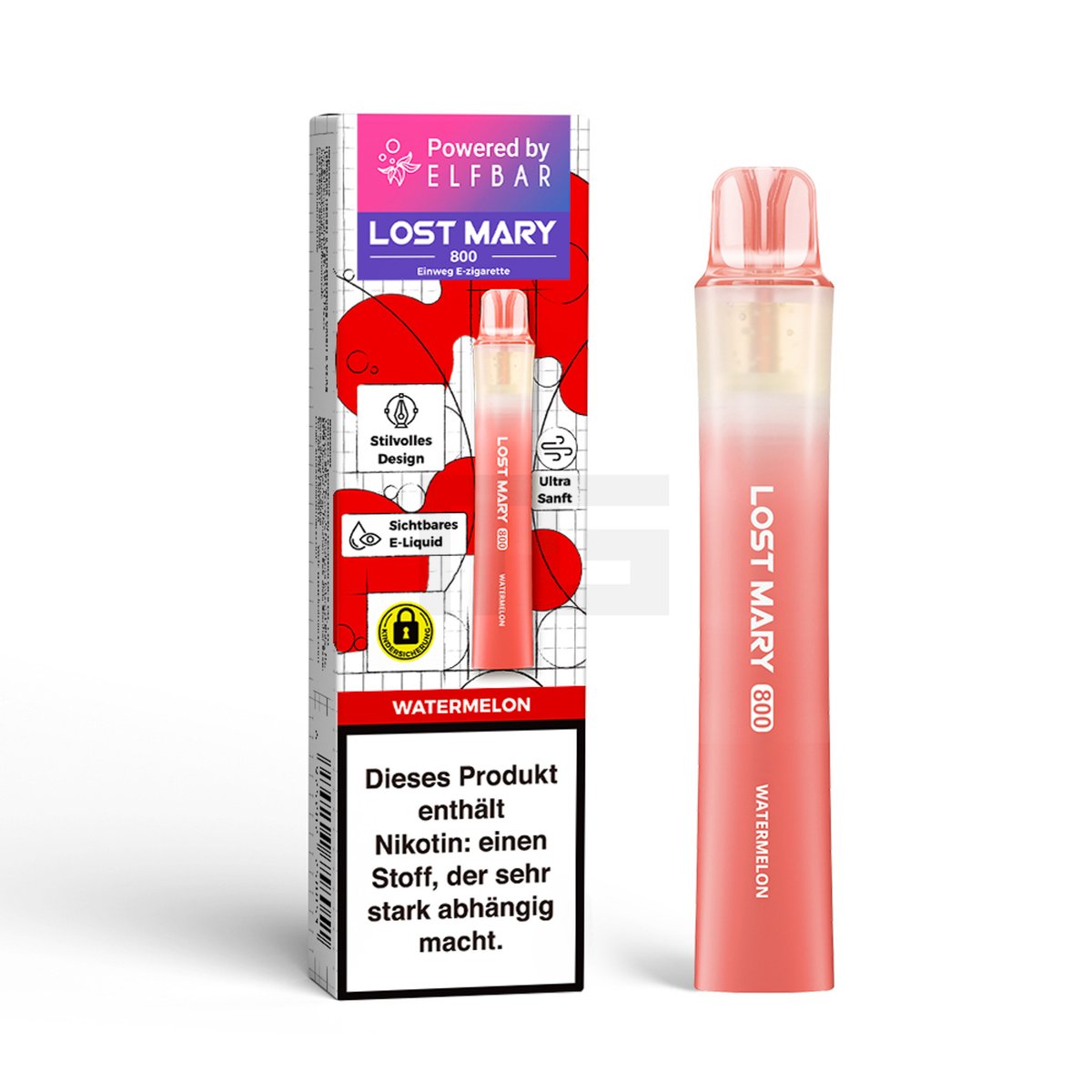 Lost Mary - LM800 - Einweg E-Zigarette - Watermelon - 20mg