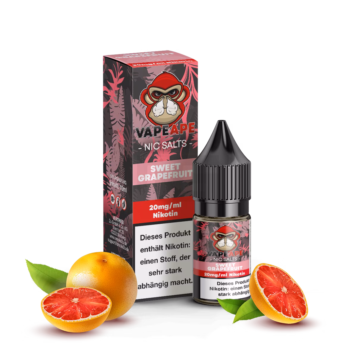 VapeApe - Nikotinsalz-Liquid - 10ml - Sweet Grapefruit | Nikotinsalz-Stärke : 20mg VapeApe - Nikotinsalz-Liquid - 10ml - Sweet Grapefruit | Nikotinsalz-Stärke : 20mg
